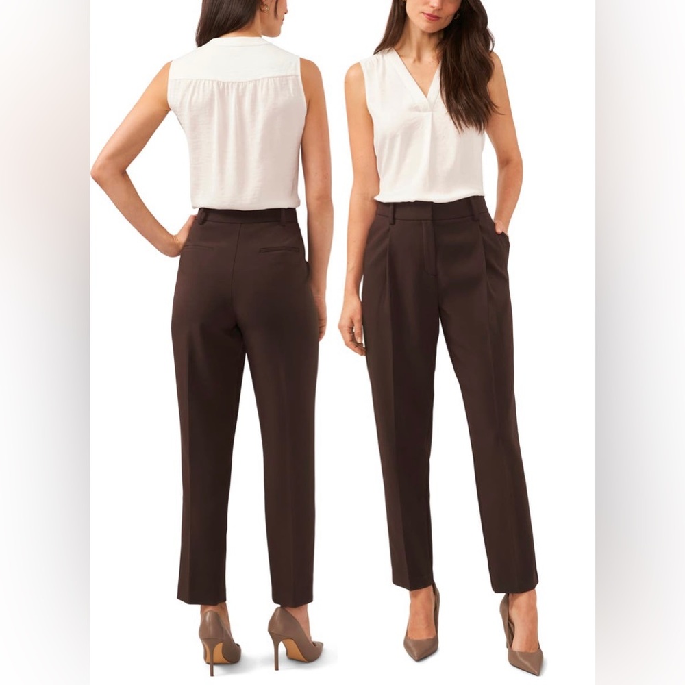 Vince Camuto Brown Straight-Leg Pants